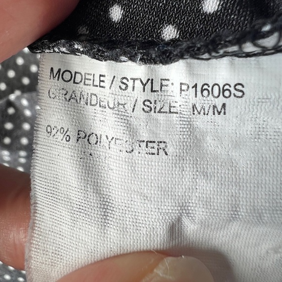 Vintage Black and White Polka Dot Baby Doll Sleeveless Shirt Mini Dress Medium - Picture 10 of 11